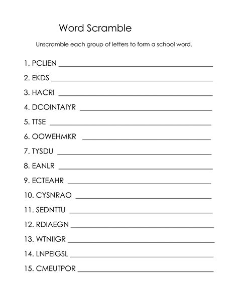 Unscramble.